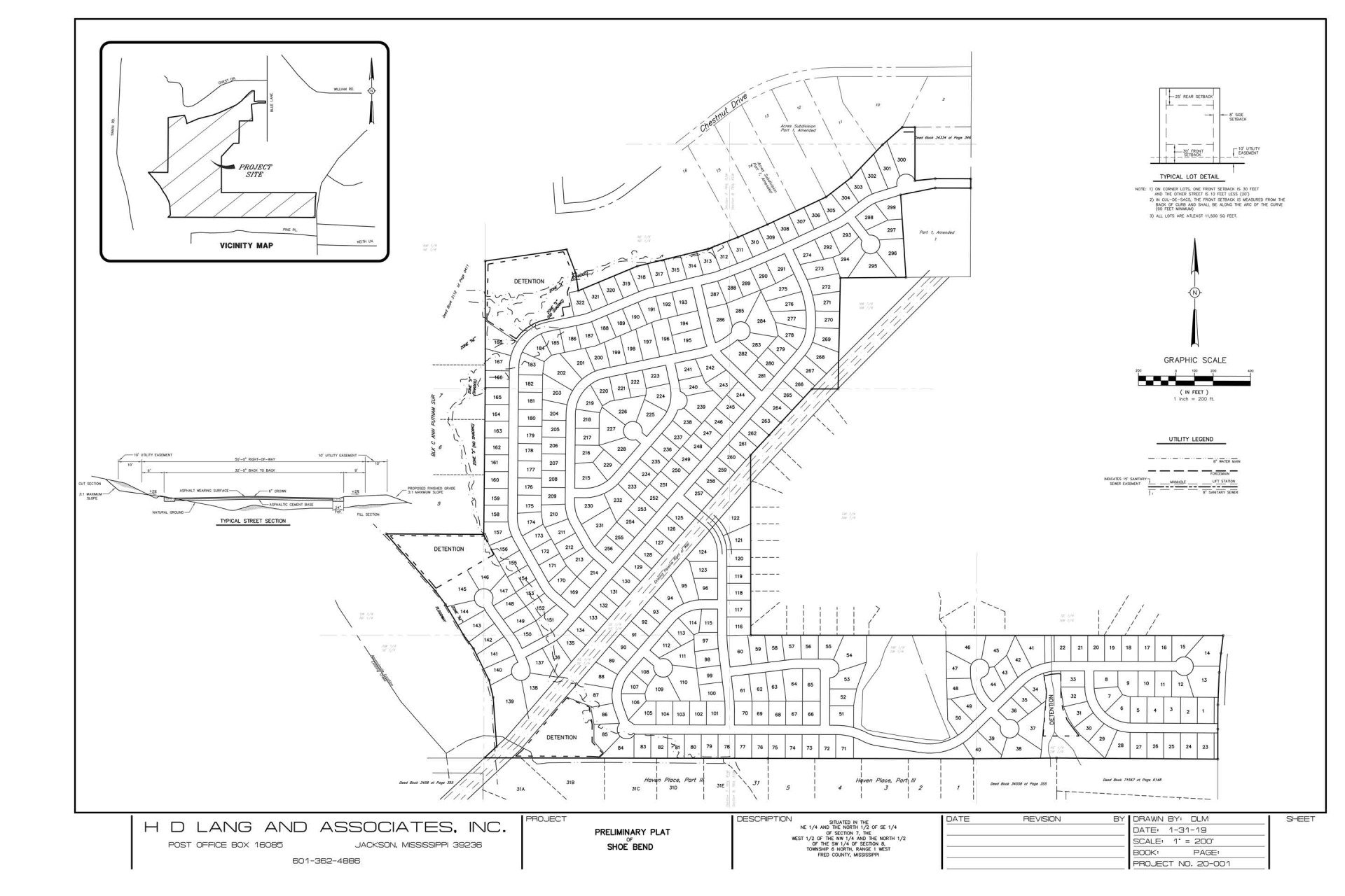 Prelim-plat — Jackson, MS — H D Lang & Associates Inc