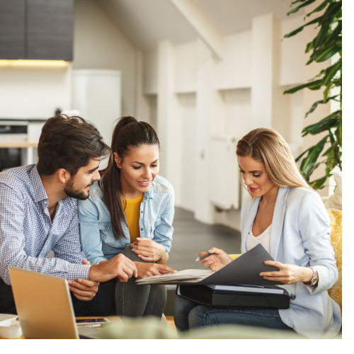 realtor with clients