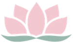 A pink lotus flower with green leaves on a white background.