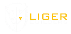 LIGER logo with a gold lion icon and gold text on a white background