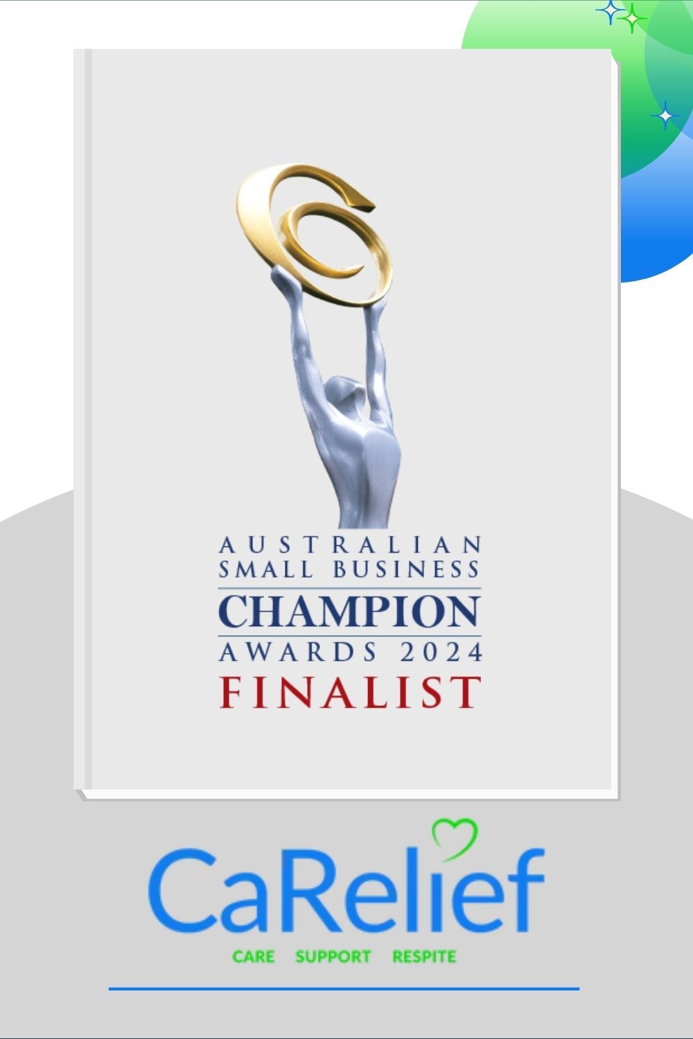 CaRelief Nominated for Australian Small Business Award 2024 | CaRelief NDIS Support