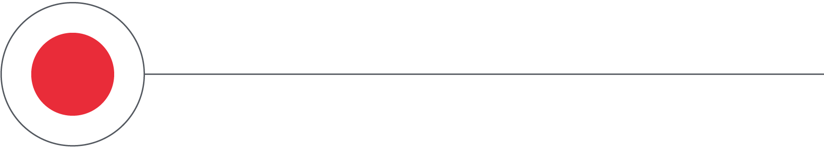 There is a red circle in the middle of a line.