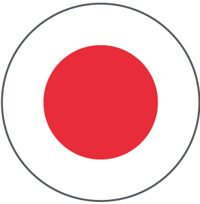 A red circle in a white circle on a white background.
