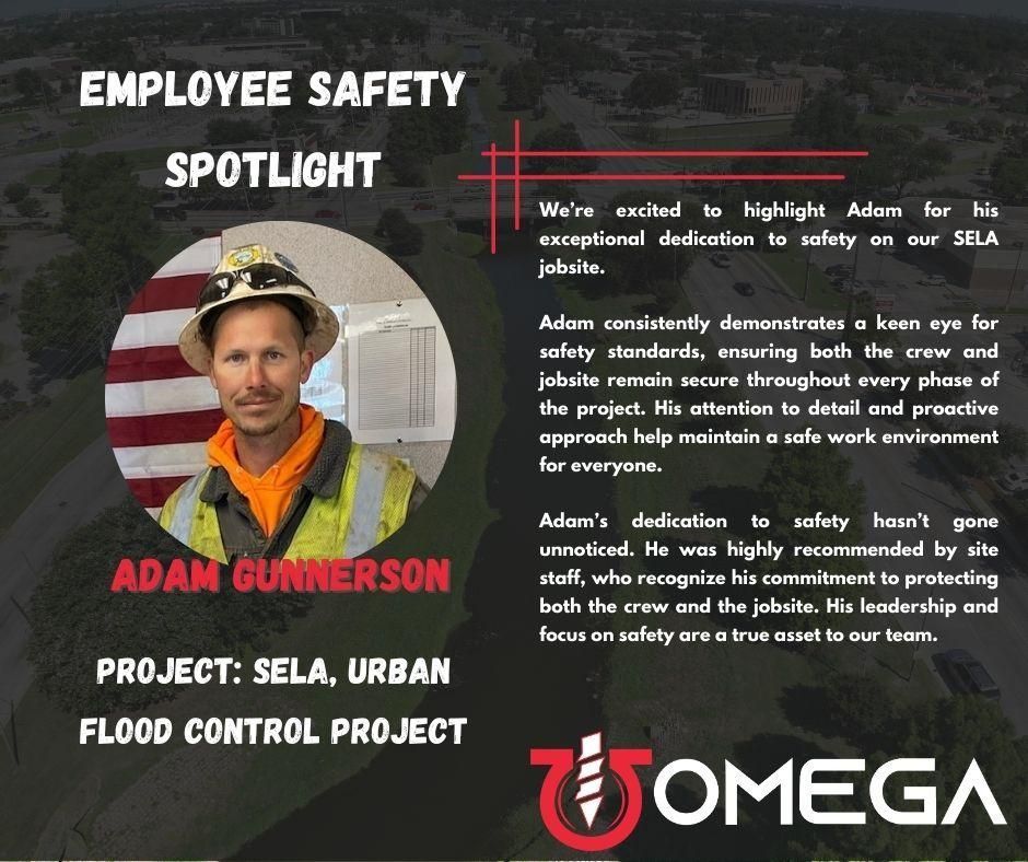 A poster for adam gunnerson 's safety spotlight