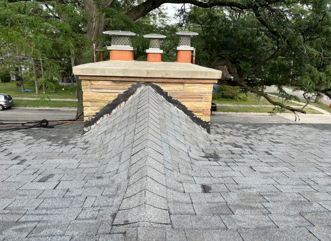 New Chimney — Chimney with Slate Cladding in Madison, Wisconsin