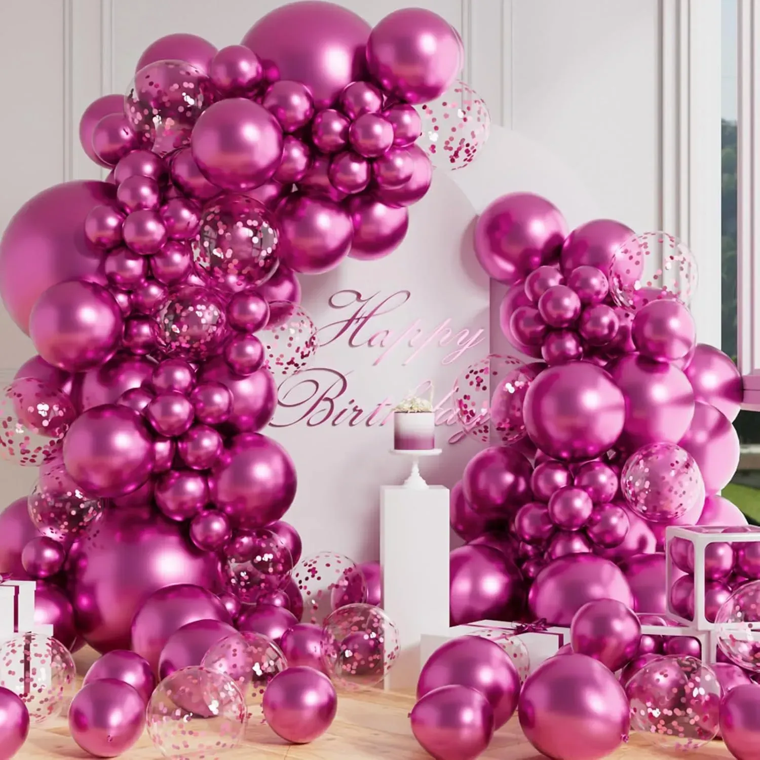 Metallic Fushsia Semptertex Balloons