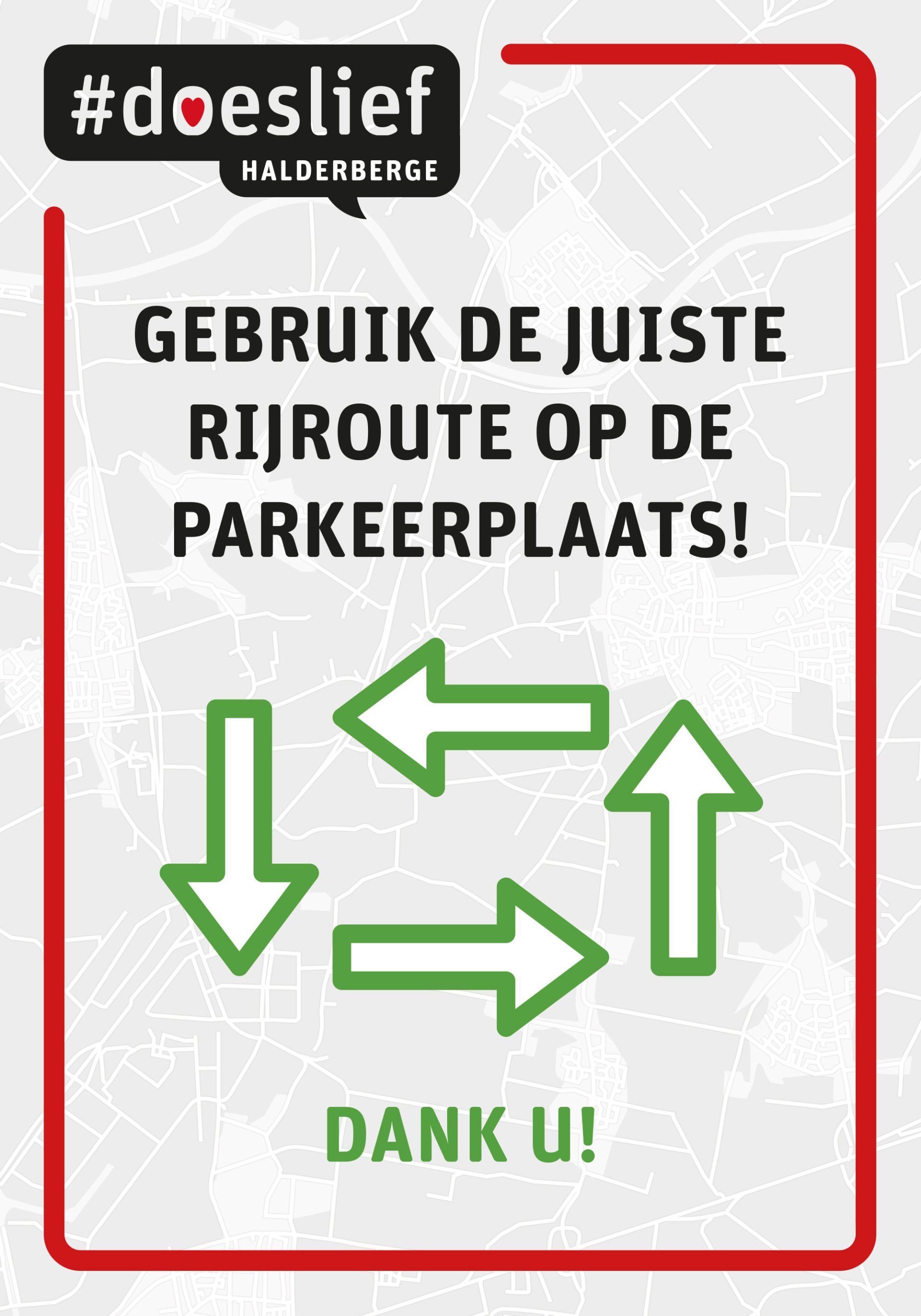 Een poster met pijlen die in tegengestelde richtingen op een kaart wijzen.