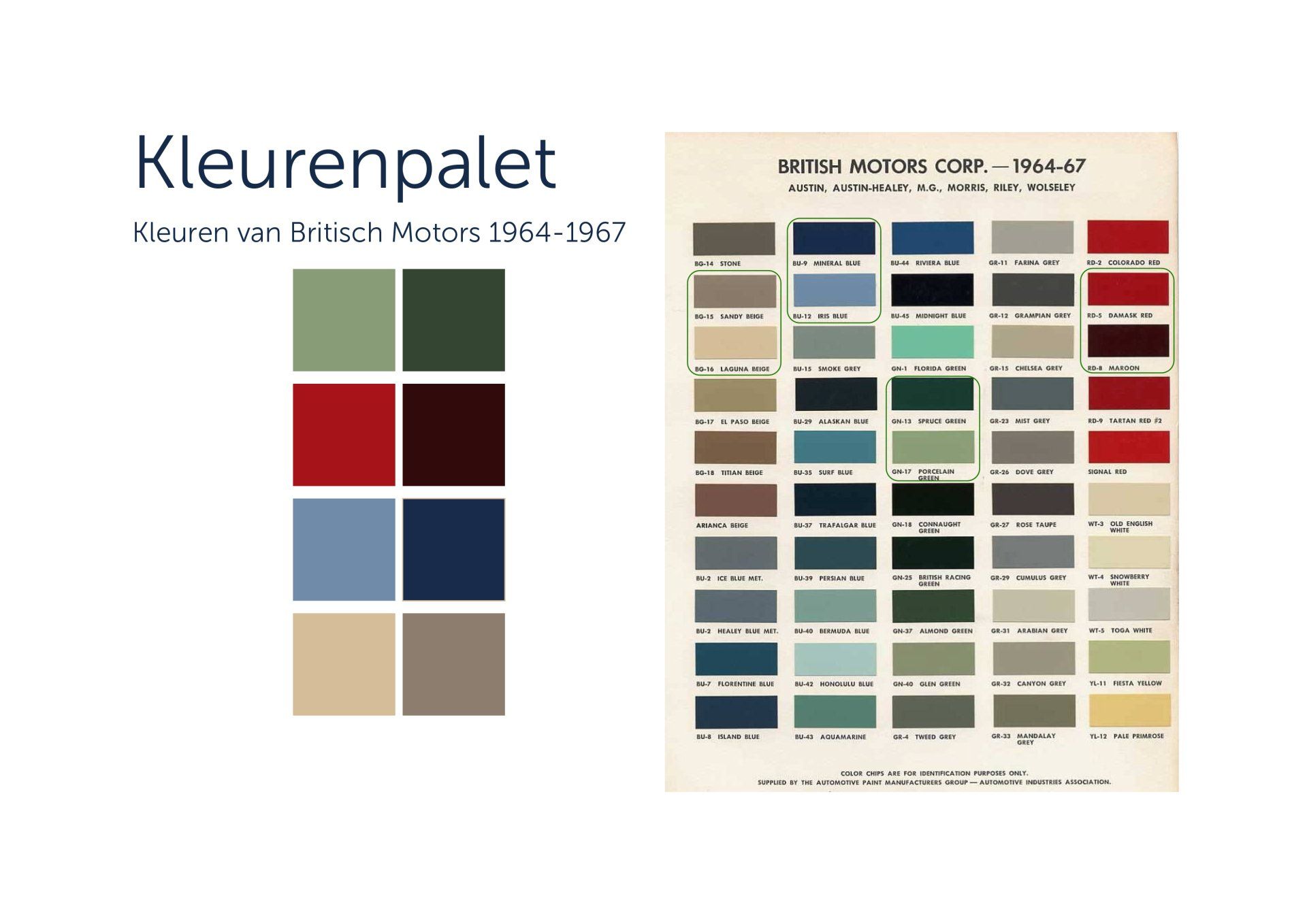 Een kleurenpalet met het woord kleurenpalet erop
