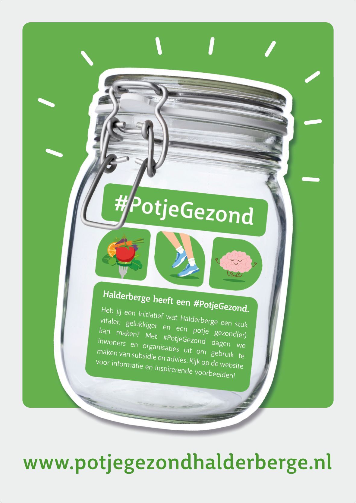 Een foto van een weckpot met een sticker erop.