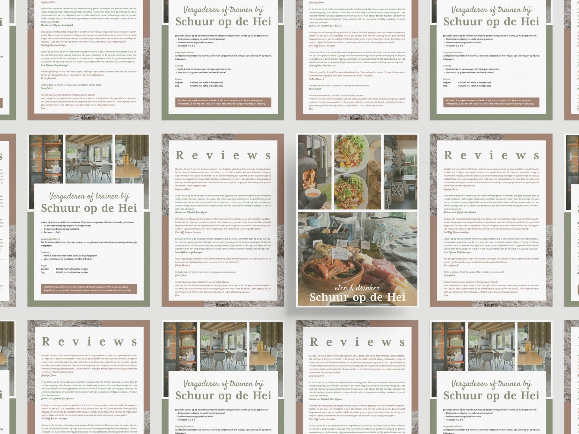 Er zitten veel verschillende soorten papier in deze collage.
