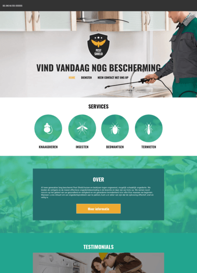 A website for a company called vind vandaag nog bescherming