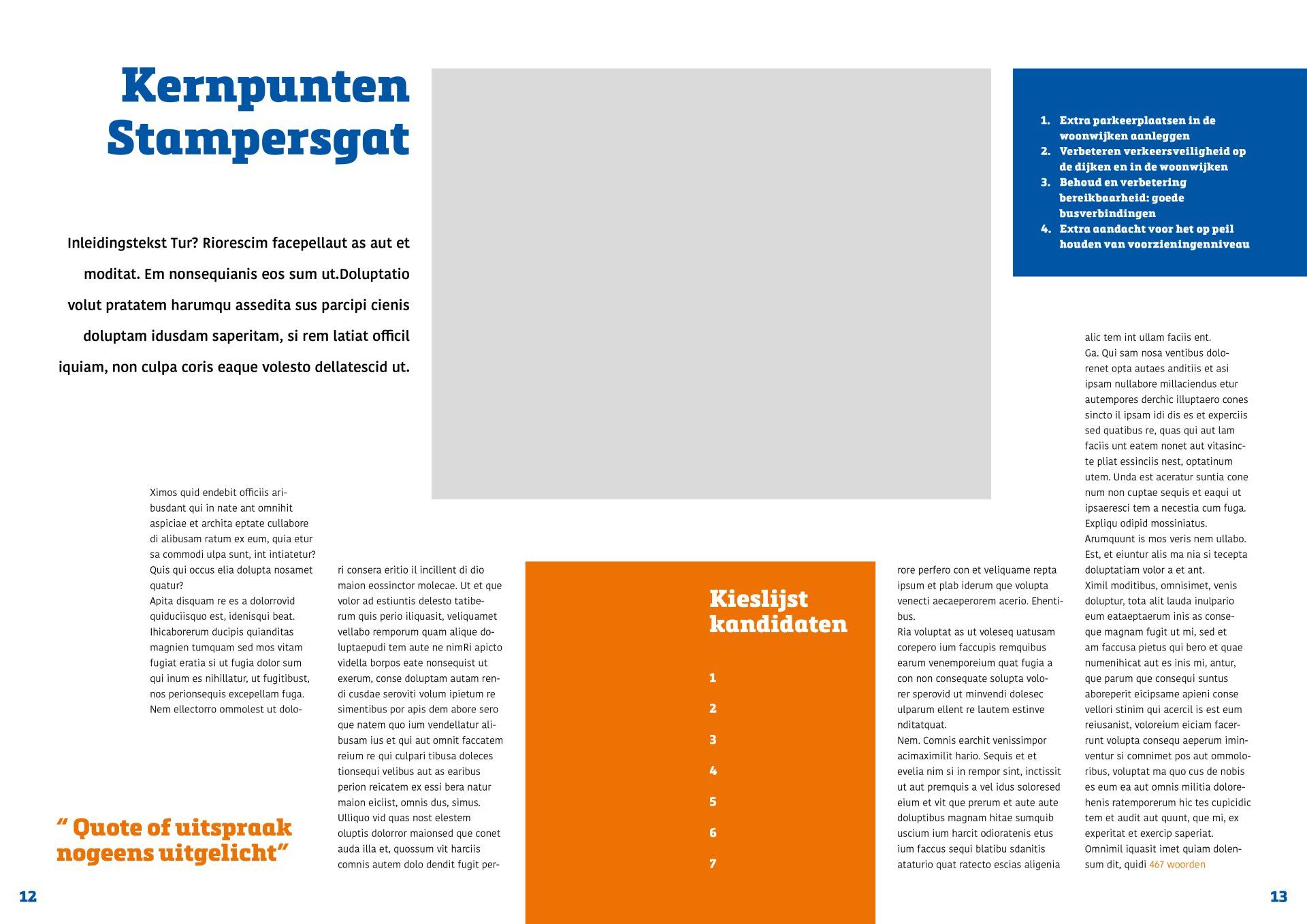 A page of a book titled kernpunten stampersgat