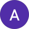 Purple circular icon with a white letter A