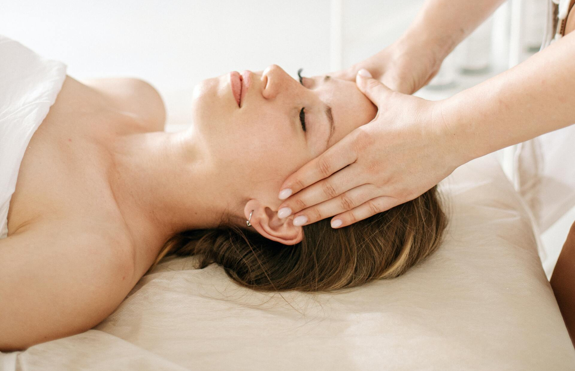 Woman in Mask on Face in Spa — Greenwood Village, CO — Beau Visage Skin Care & Spa Woman in Mask on Face in Spa — Greenwood Village, CO — Beau Visage Skin Care & Spa
