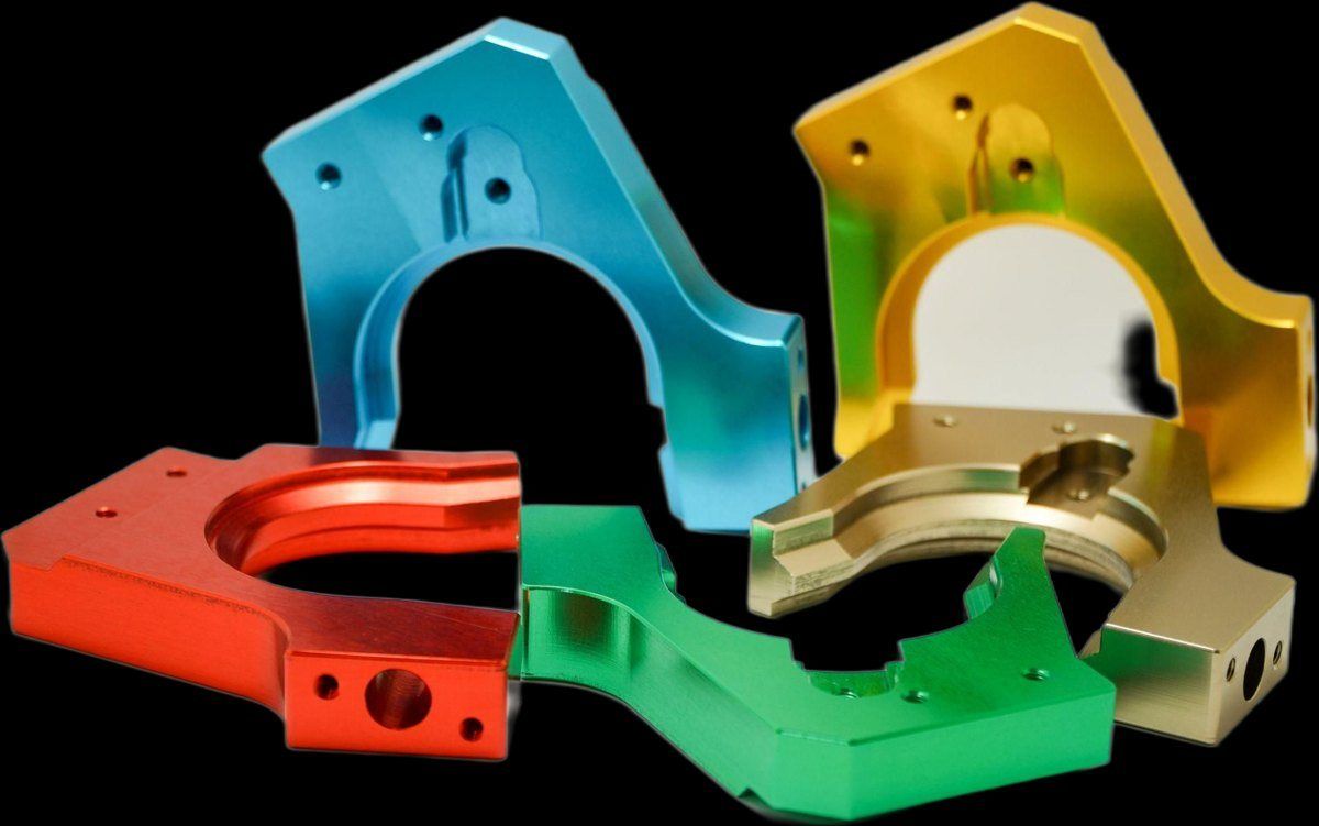 Anodized parts in multiple colors
