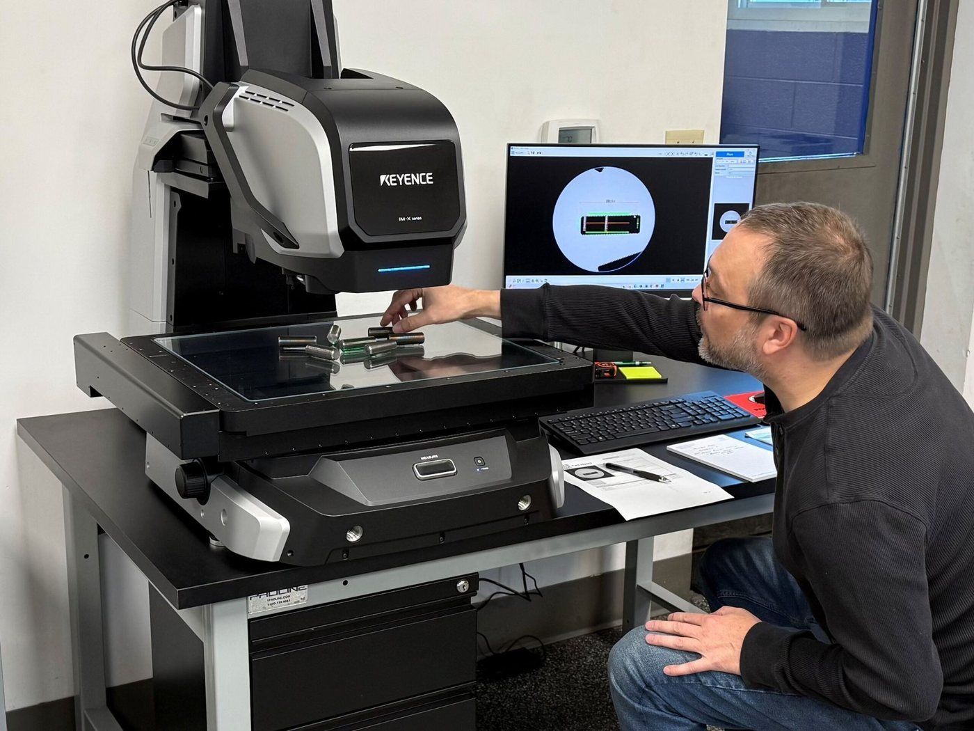 ZYCI inspector using the Keyence IM-X1000 instant measurement system