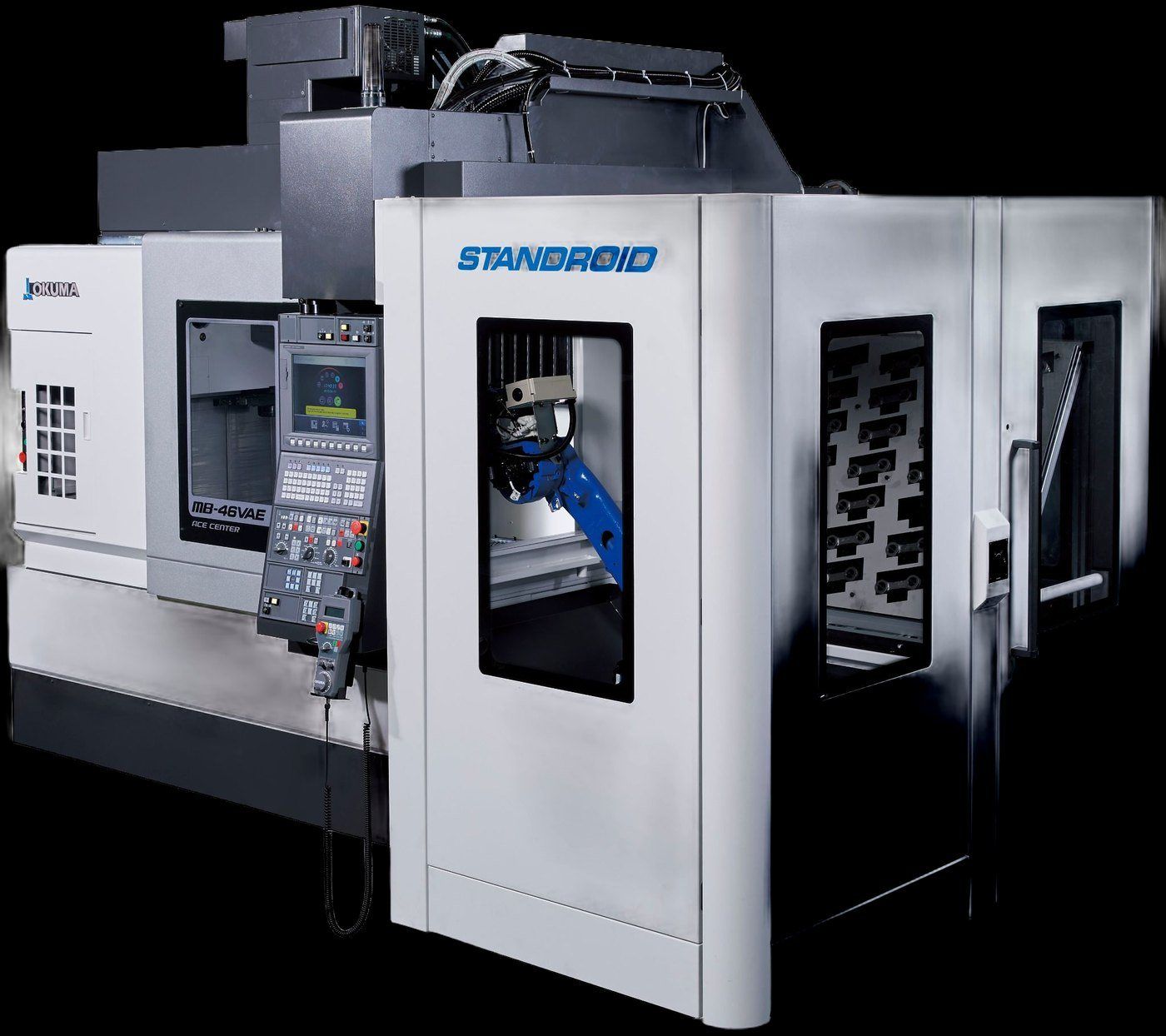 Okuma MU4000 5-axis machining center with integrated robot