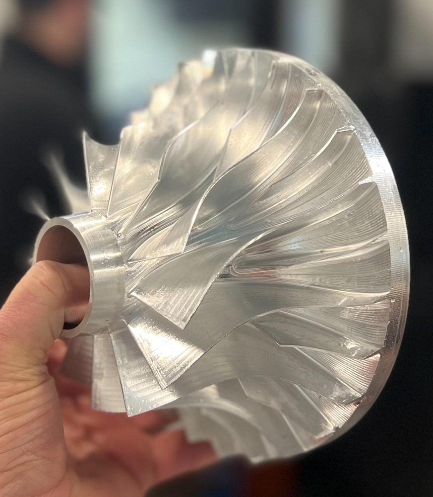 Machined aluminum impeller