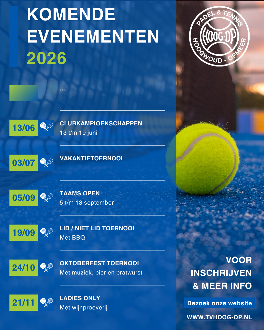 Evenementenkalender 2026