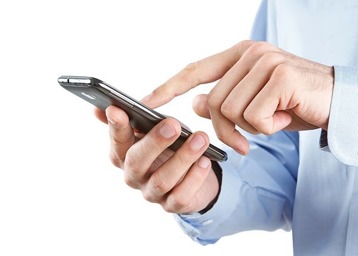 Person using their smart phone