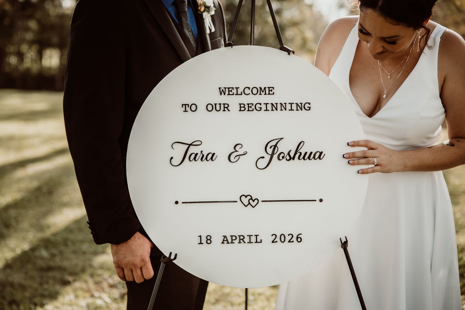 Wedding Sign Reading Welcome to Our Beginning — Global Signage In Ingham, QLD
