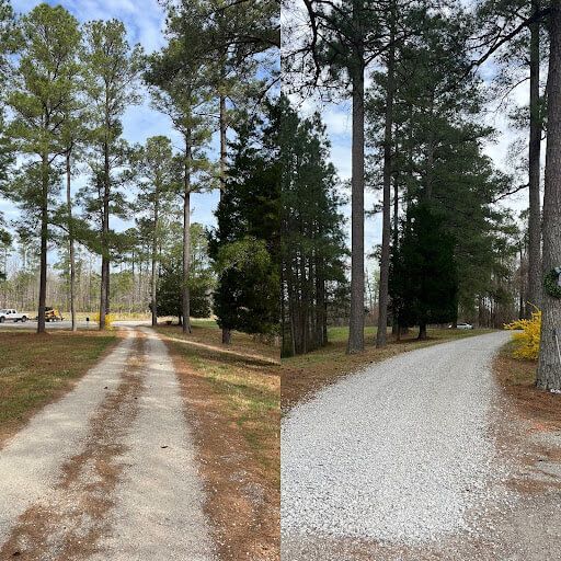 H&H Outdoor Services grading a property in Amelia, VA after land clearing