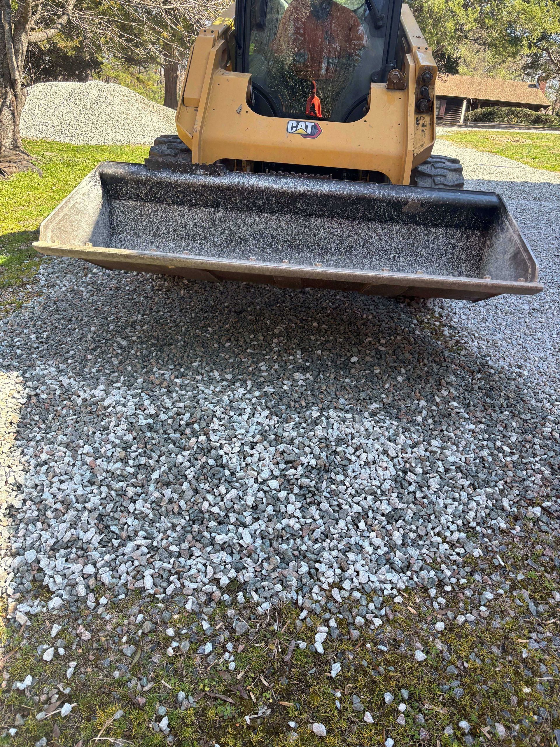 New gravel driveway installed and graded by H&H Outdoor Services