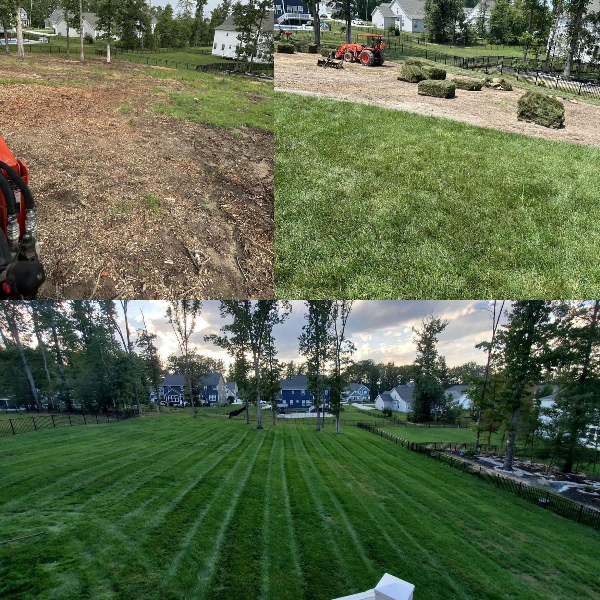 H&H Outdoor Services grading a property in Chester, VA after land clearing