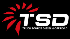 Truck Source Diesel & Off-Road TSD logo with red sunburst and white “TSD” text, plus “Truck Source Diesel & Off Road” tagline on black background