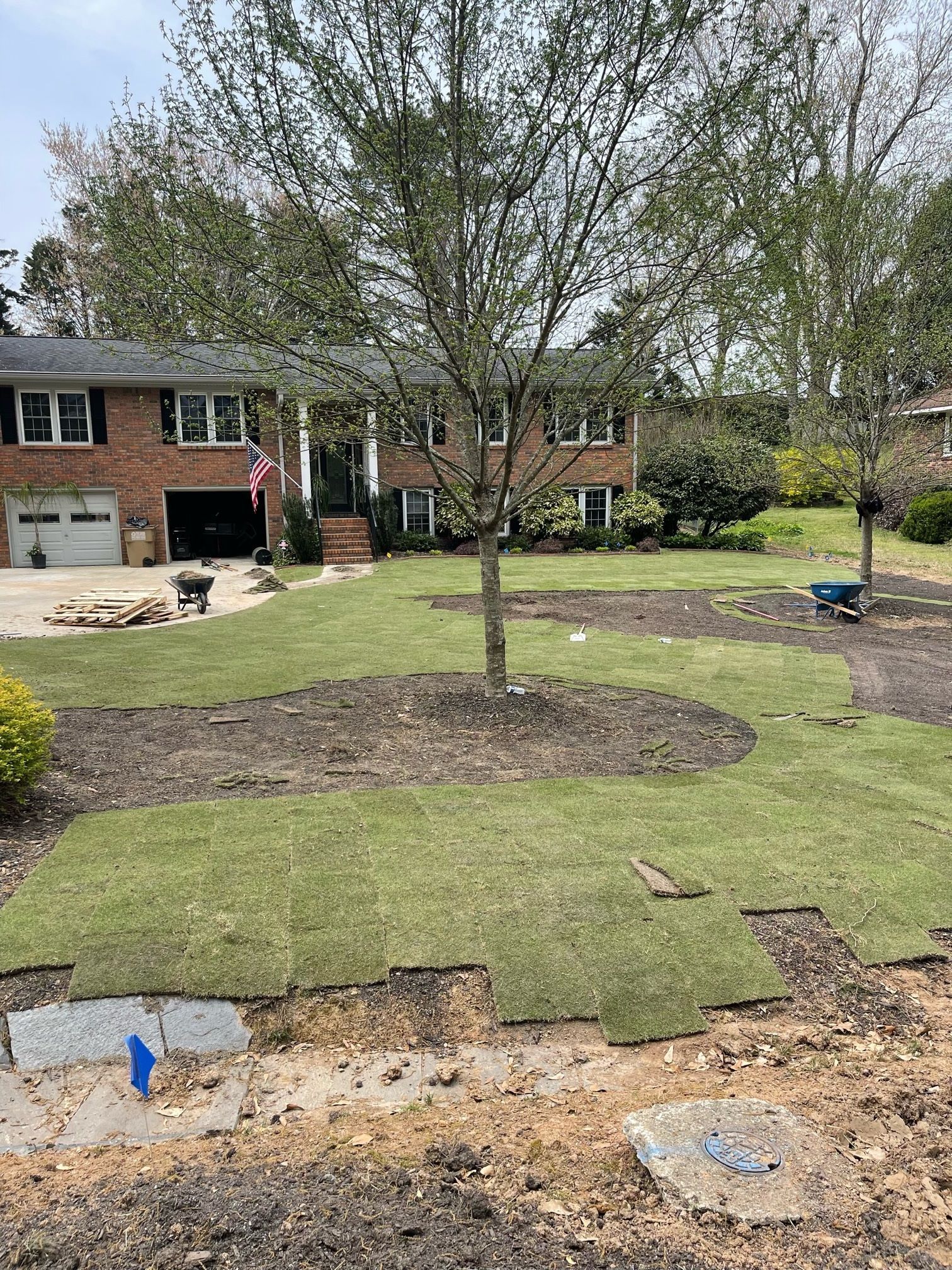 sodding installation — Rolled Grass in Dawsonville, GA