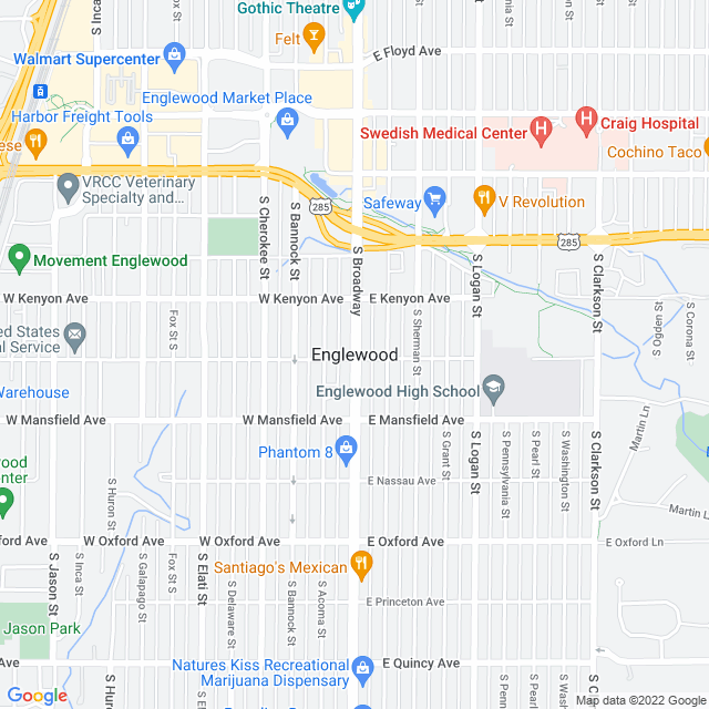 Map of business location