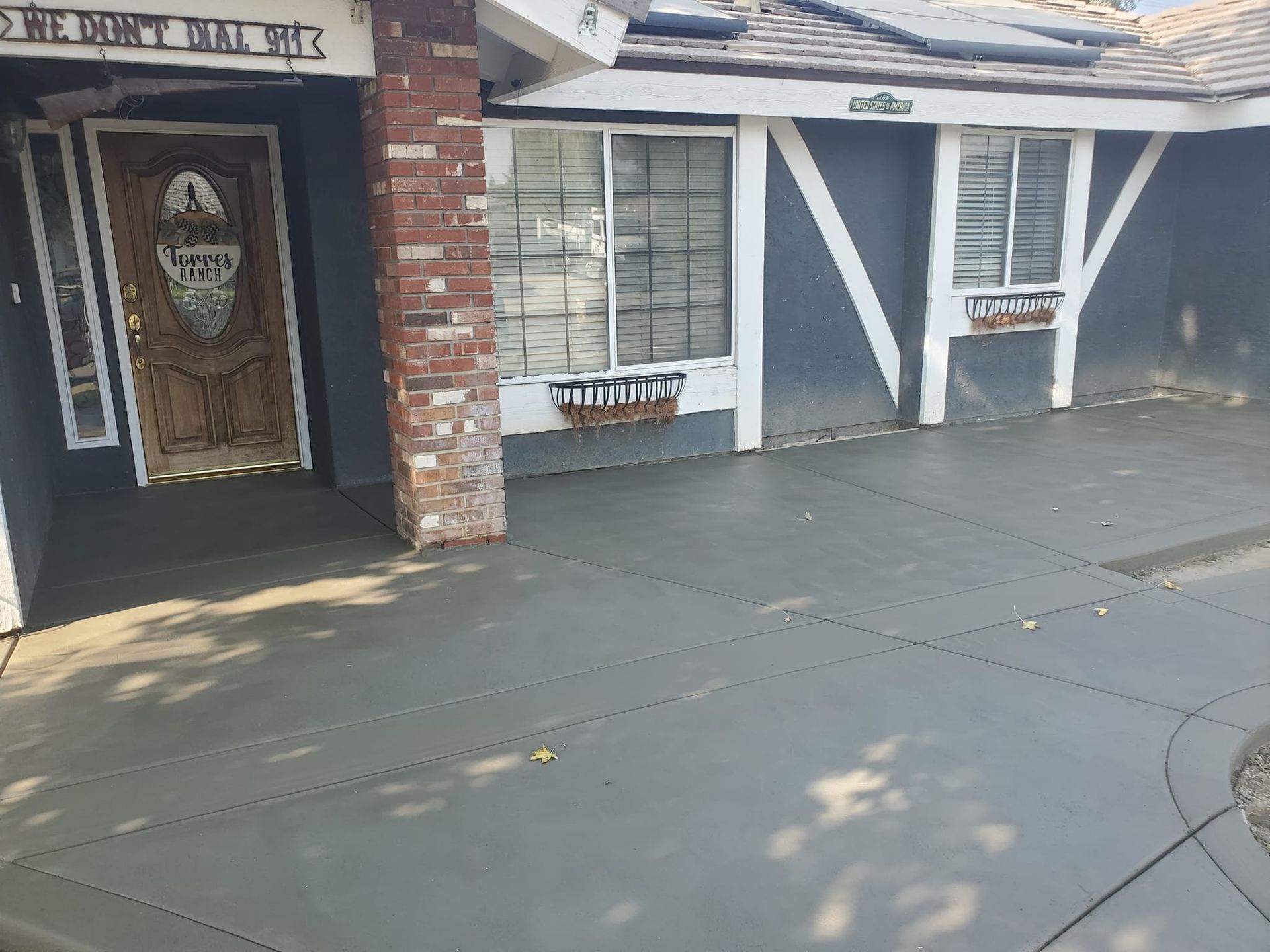A house with a sign that says ny on it