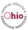 Ohio Mental Health & Addiction Services logo in red and gray text on a white background