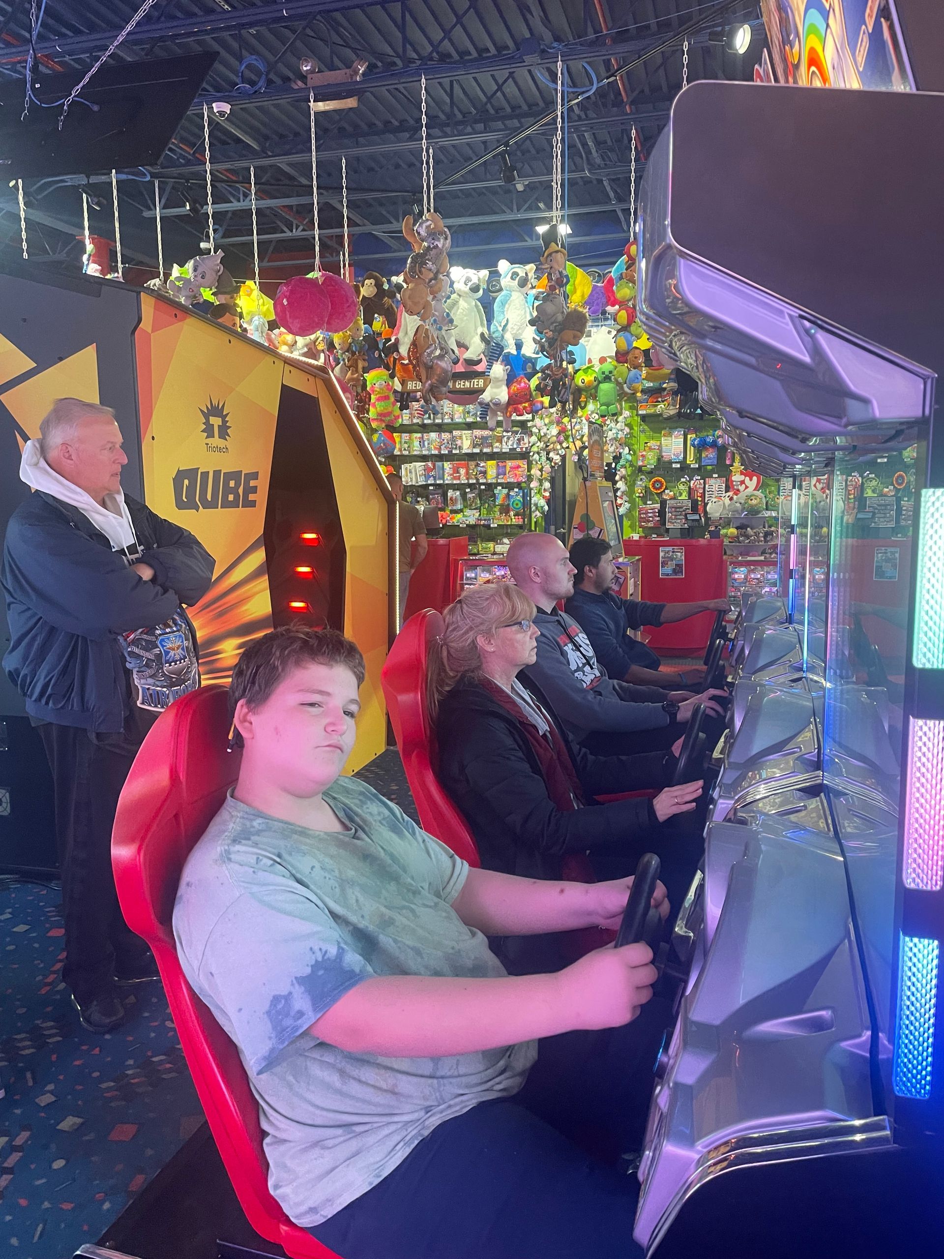 A group of people are playing a game called cube