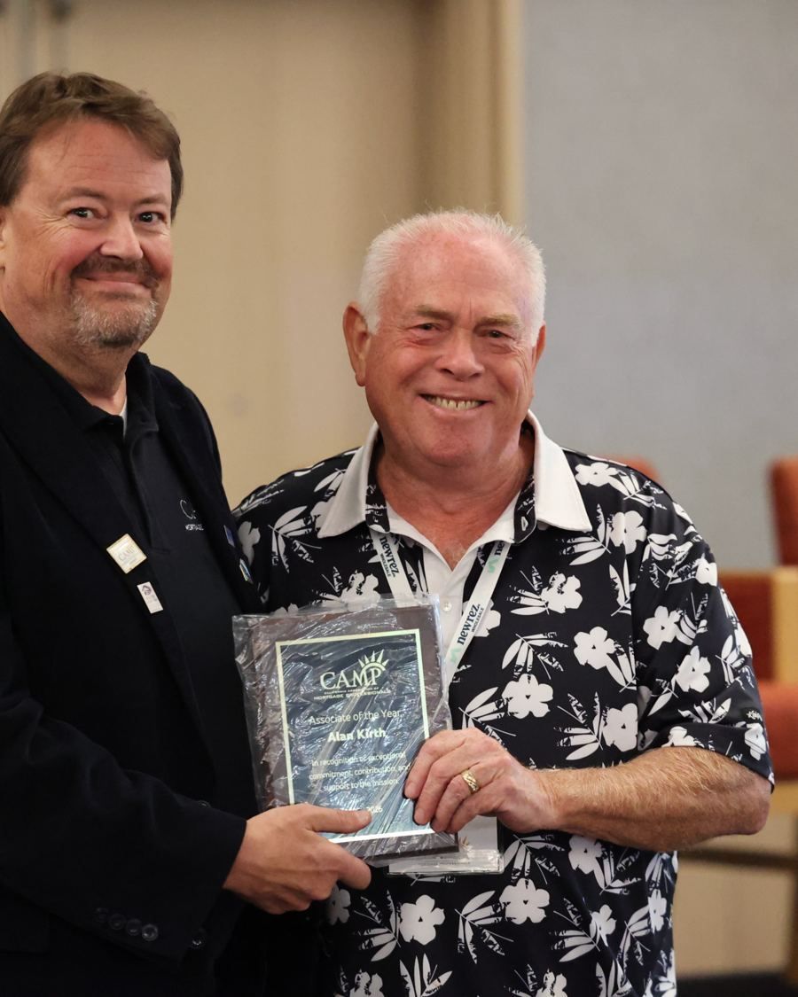Alan Kirth with his Associate of the Year award