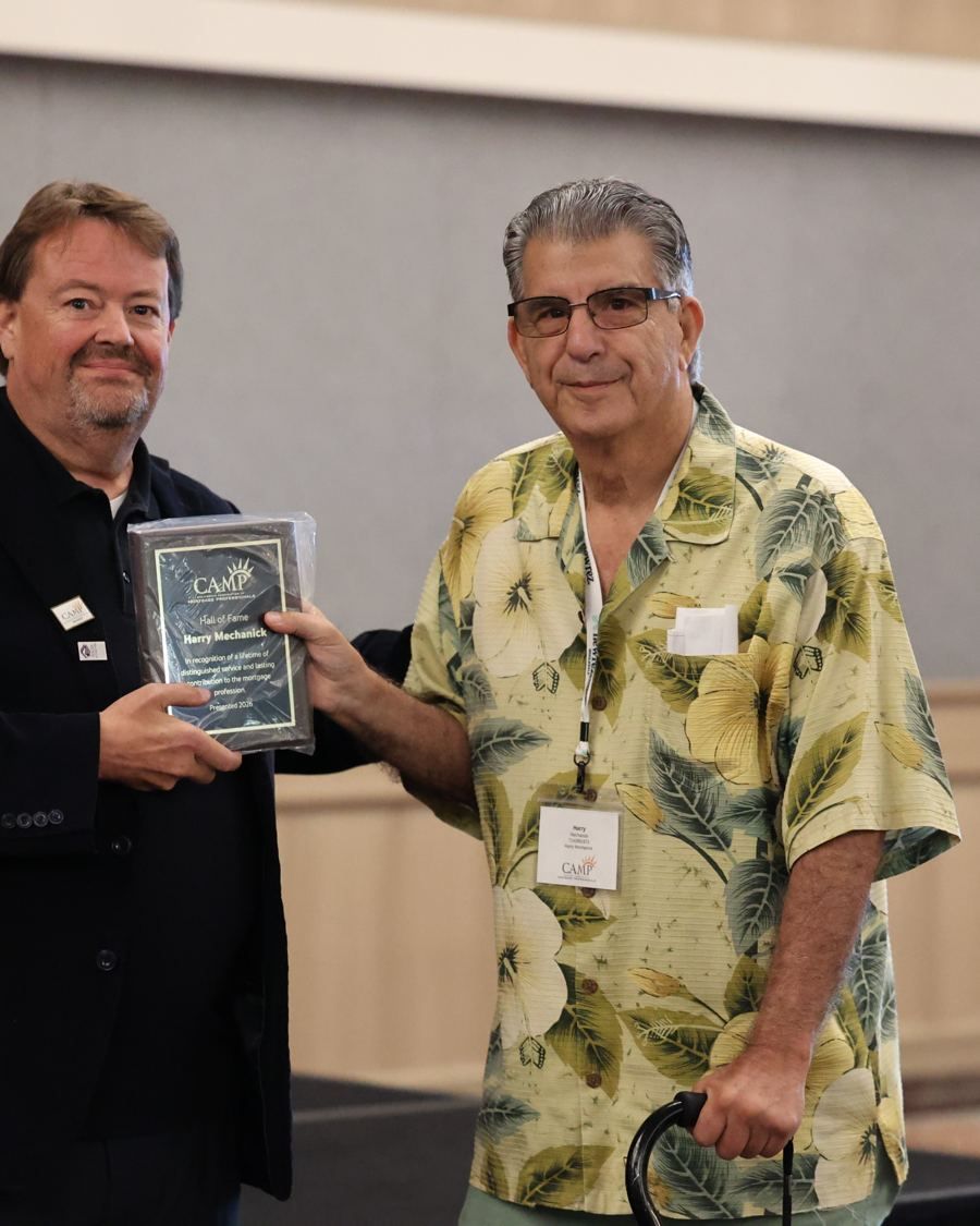 Harry Mechanick with his Hall of Fame award