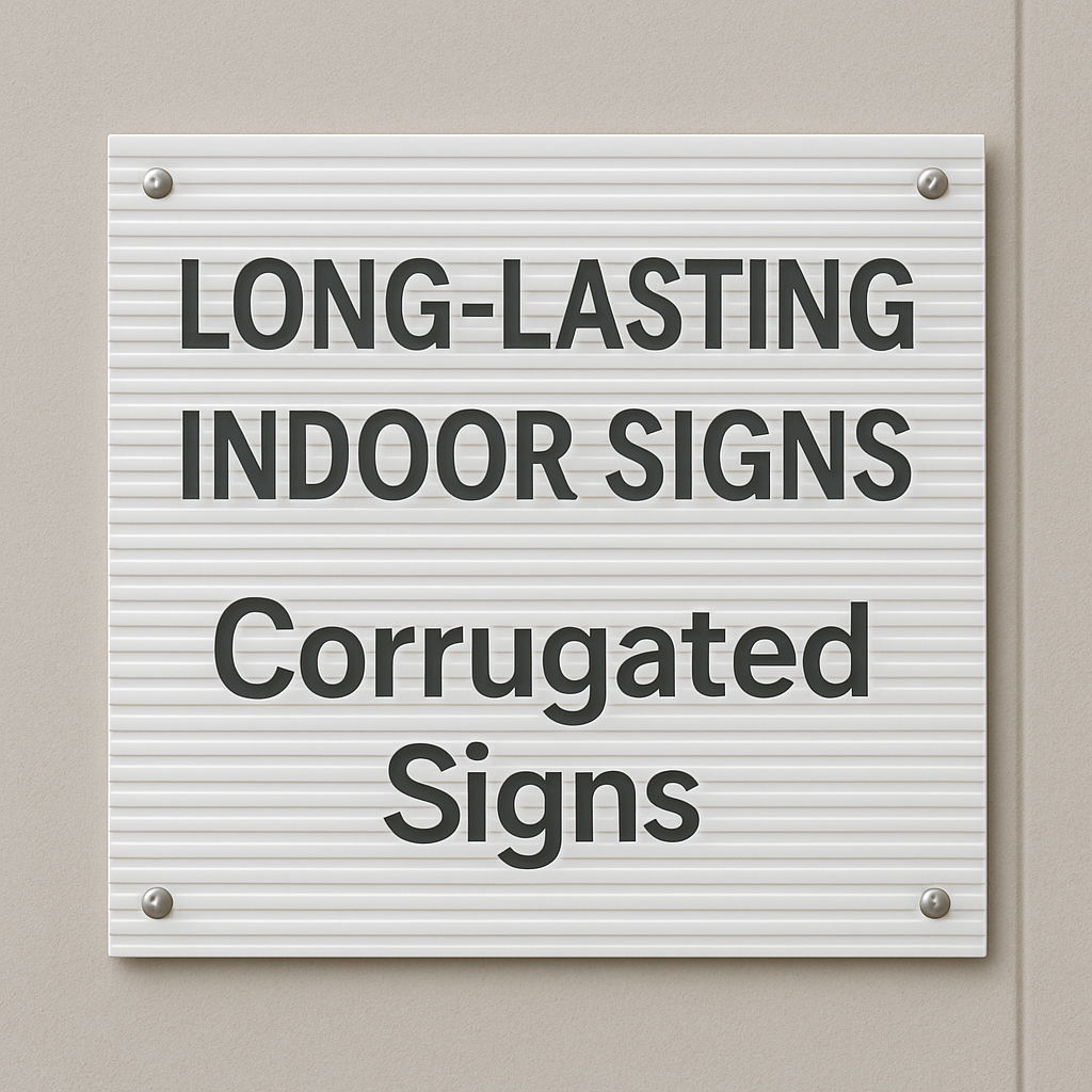 Long-Lasting Indoor Signs - Custom Corrugated Signs