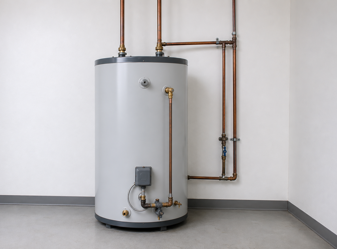 New commercial water heater installed for a Western MA business