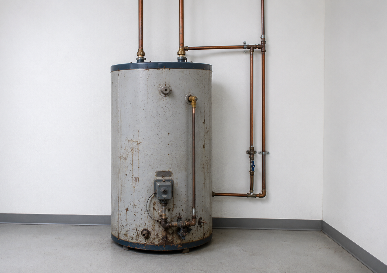 Older commercial water heater needing replacement in Western MA