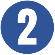 White number 2 inside a blue circle
