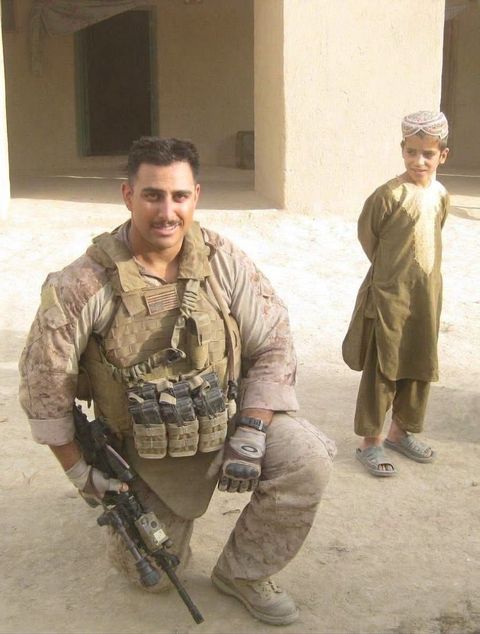 Altaf Bora during his Marine Corps service