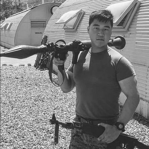 Peter Hua during his Marine Corps service