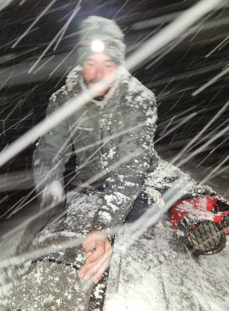 man in the snow  