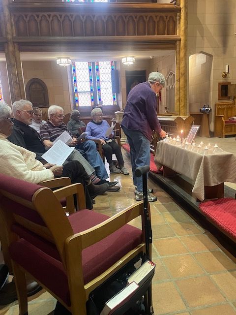 Lighting of Candles at Holy Week service of Stations of Justice