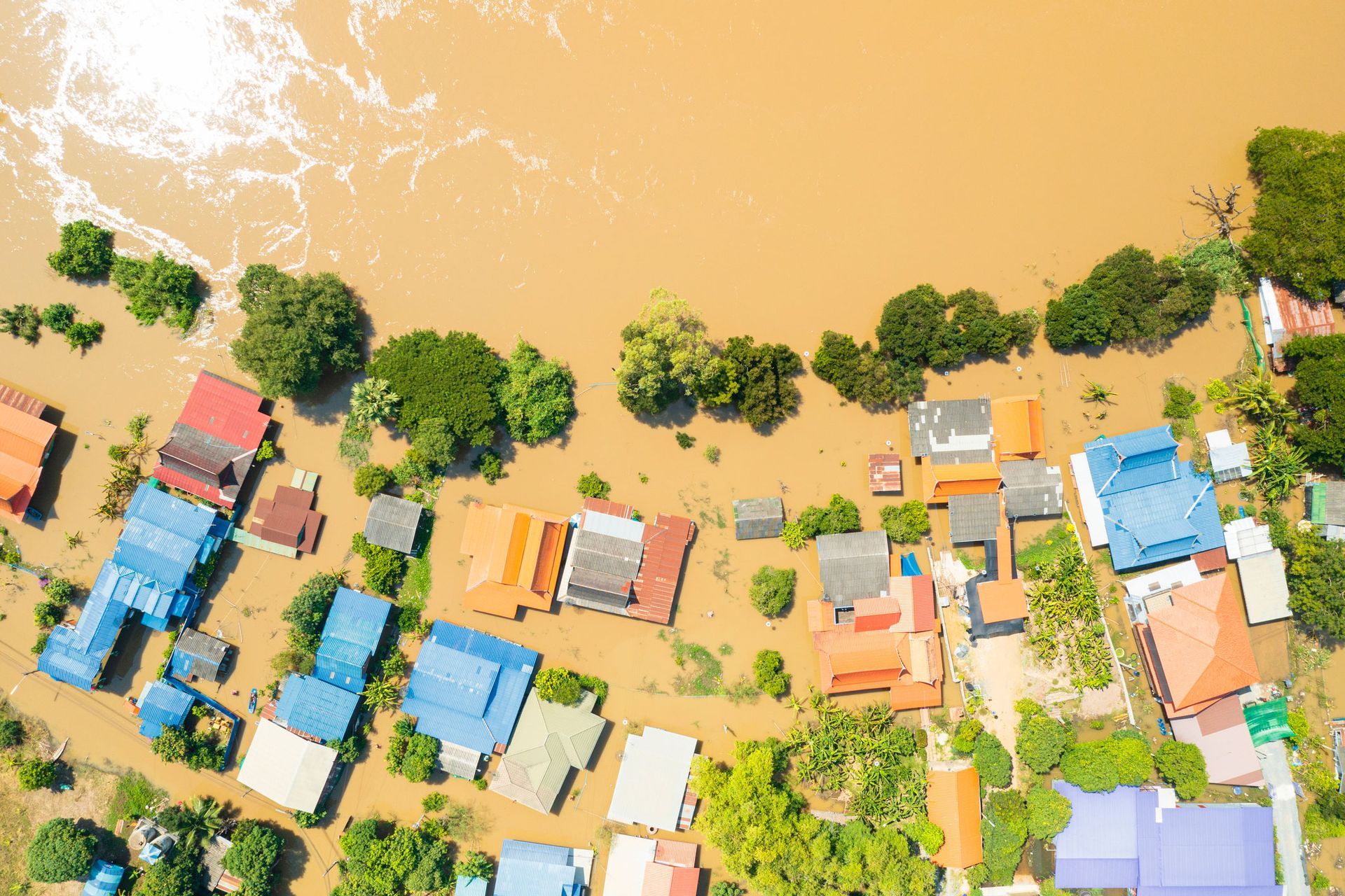 Aerial View Of A Flood | Richmond, VA | Walker & Frick Construction