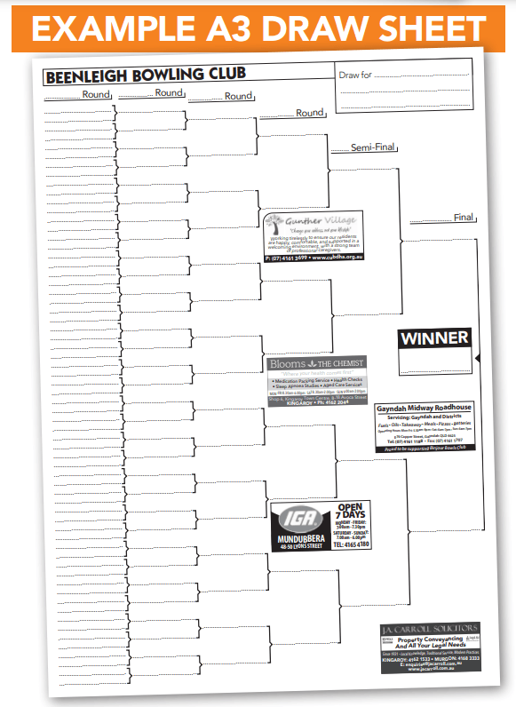 Bowling Club Draw Sheets
