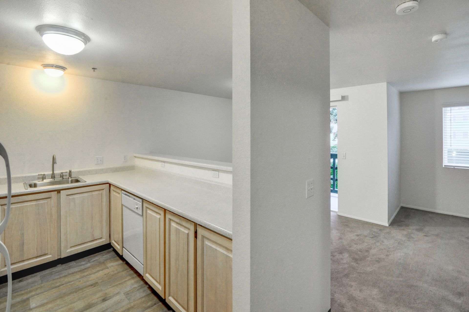 a kitchen with a sink and a dishwasher in it