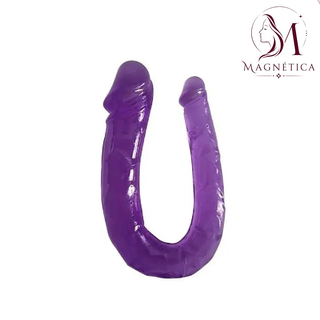 Objeto morado en forma de U sobre un fondo blanco con el logotipo de Magnolia en la esquina superior derecha.