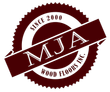 MJA Wood Floors Inc. maroon circular logo with “Since 2000” text