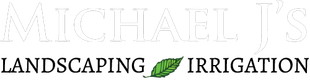 a logo for michael j 's landscaping and irrigation